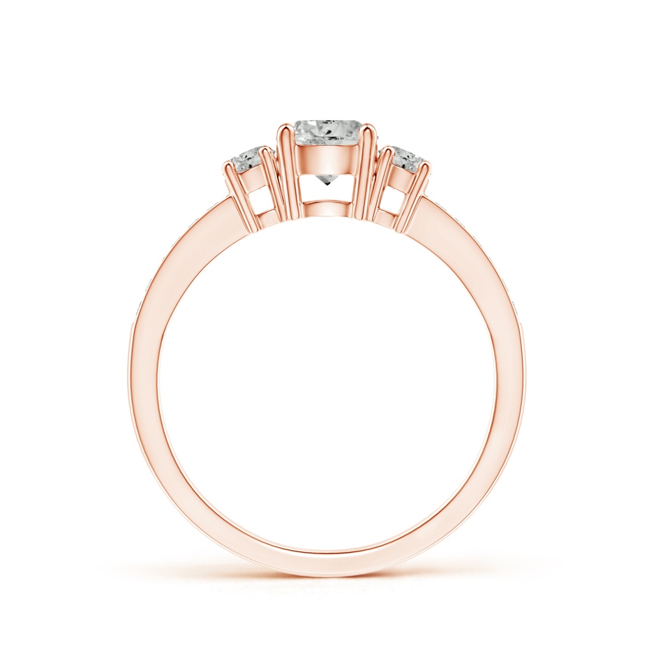 5mm KI3 Classic Three Stone Diamond Ring in Rose Gold side 199