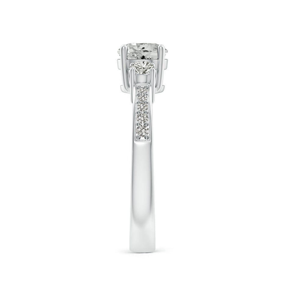 6mm KI3 Classic Three Stone Diamond Ring in White Gold side 299