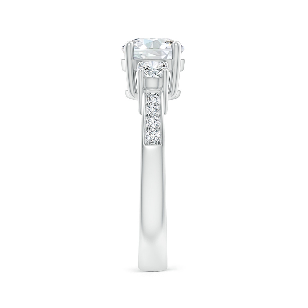 7mm GVS2 Classic Three Stone Diamond Ring in White Gold Side 299