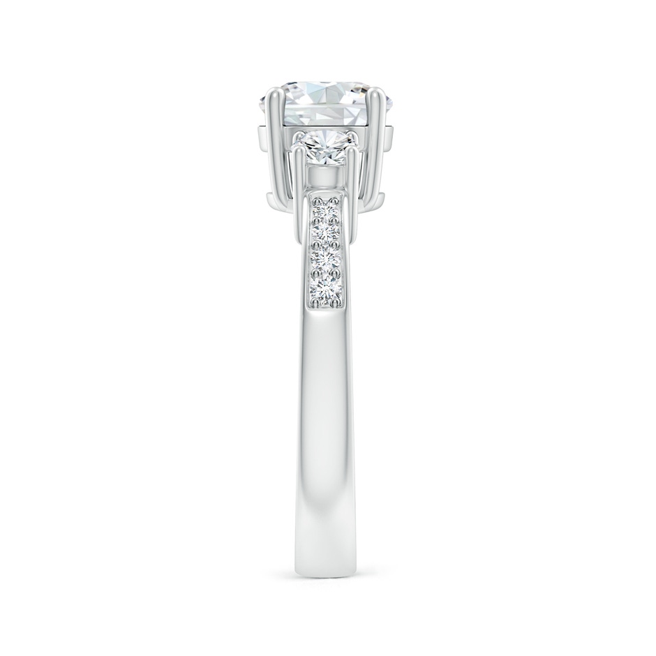 7mm GVS2 Classic Three Stone Diamond Ring in White Gold side 299