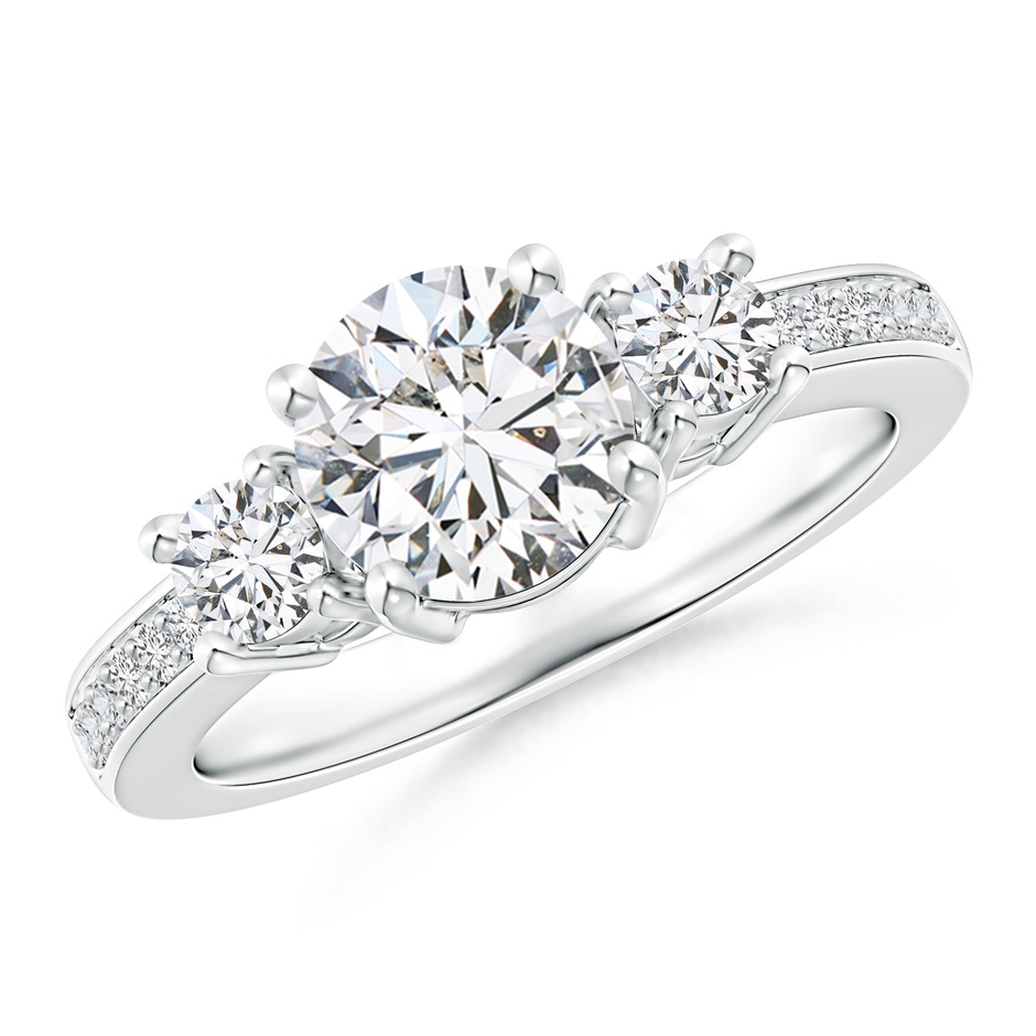 7mm HSI2 Classic Three Stone Diamond Ring in P950 Platinum 