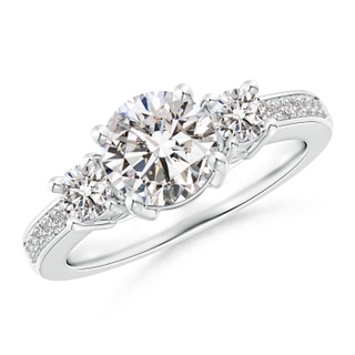 7mm IJI1I2 Classic Three Stone Diamond Ring in P950 Platinum