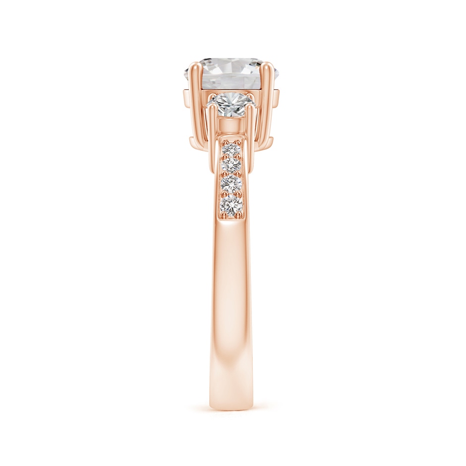 7mm IJI1I2 Classic Three Stone Diamond Ring in Rose Gold side 299