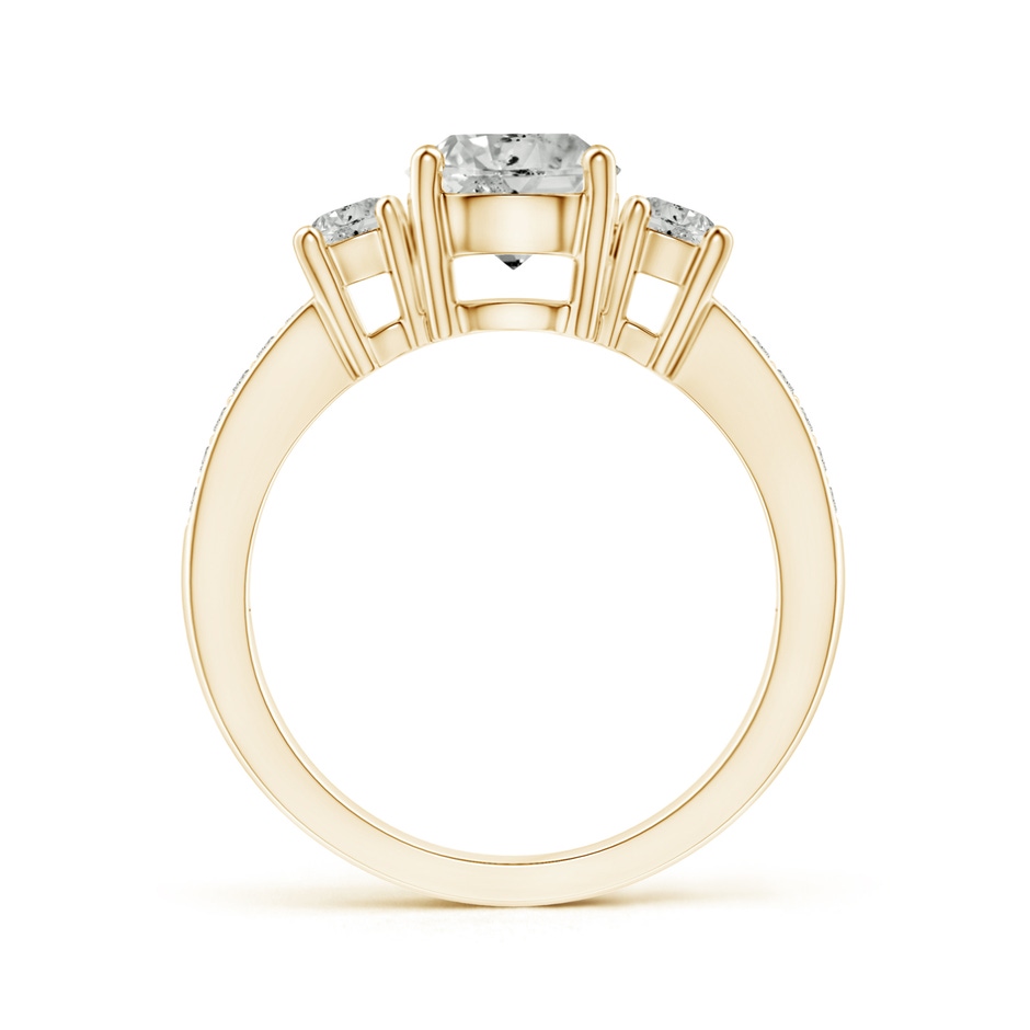 7mm KI3 Classic Three Stone Diamond Ring in Yellow Gold side 199