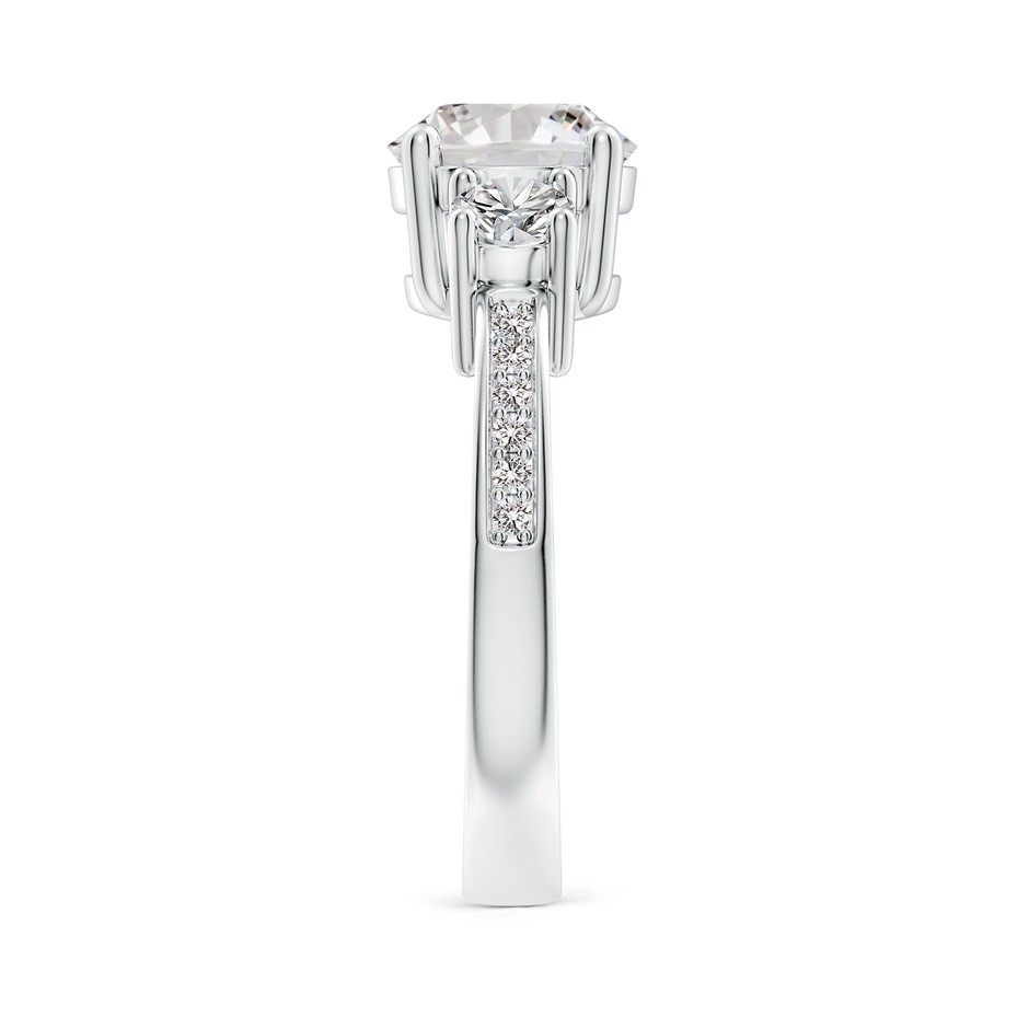 8mm IJI1I2 Classic Three Stone Diamond Ring in P950 Platinum side 299