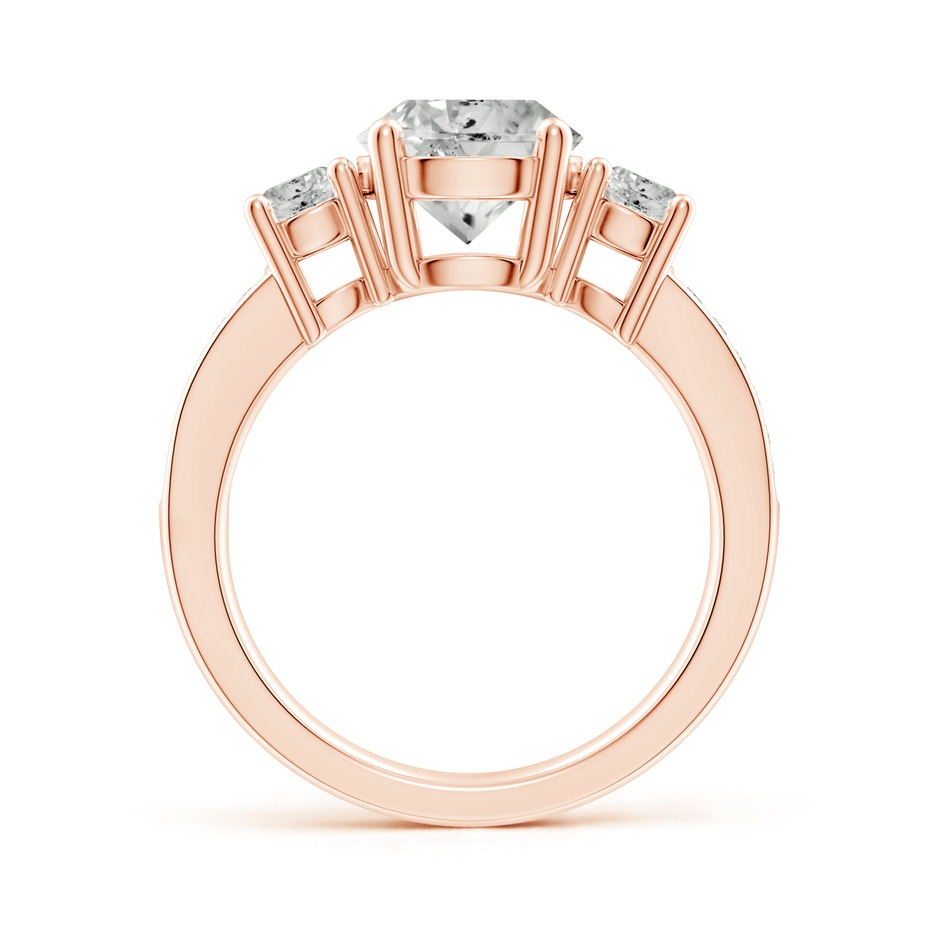 8mm KI3 Classic Three Stone Diamond Ring in Rose Gold side 199