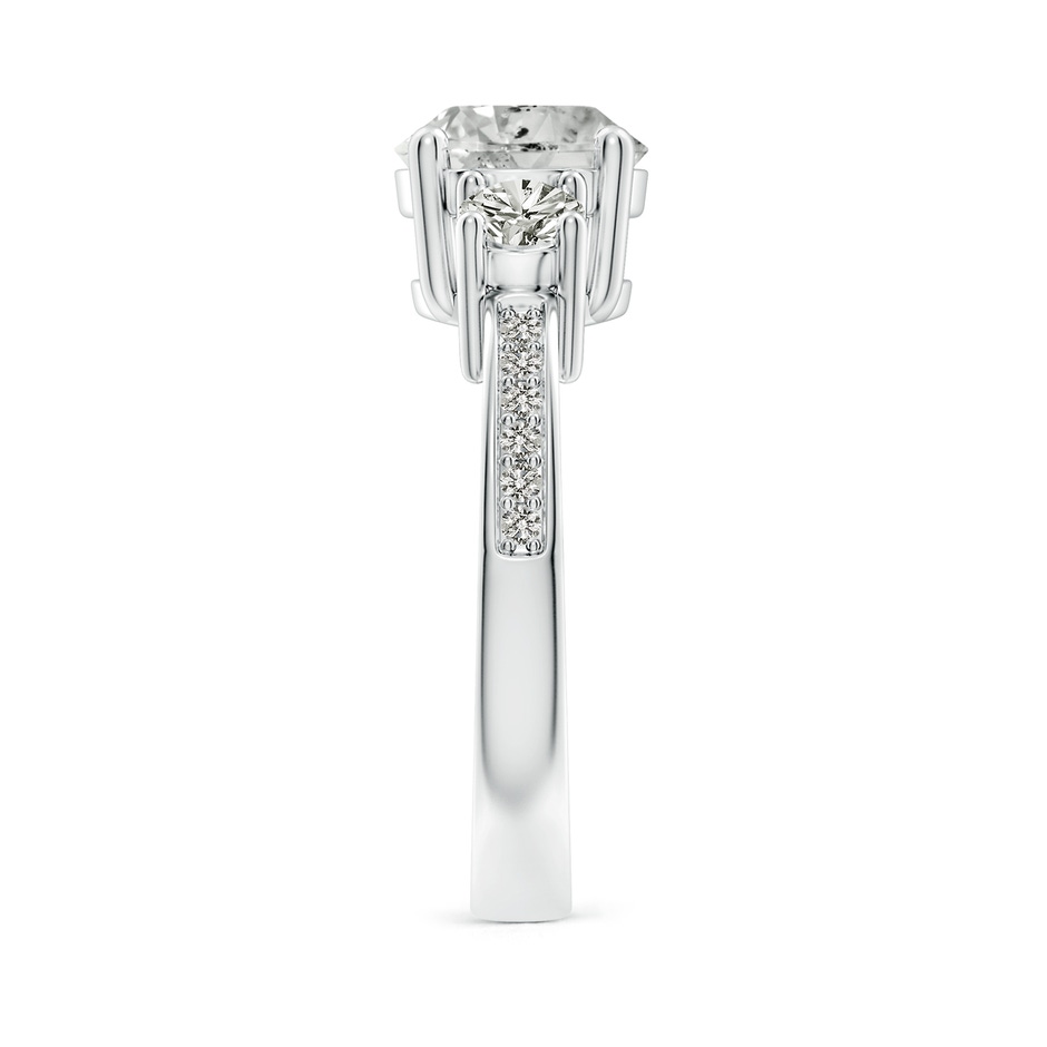 8mm KI3 Classic Three Stone Diamond Ring in White Gold side 299