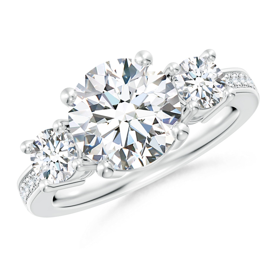 9.2mm GVS2 Classic Three Stone Diamond Ring in White Gold 