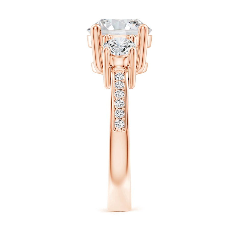 9.2mm HSI2 Classic Three Stone Diamond Ring in Rose Gold side 299