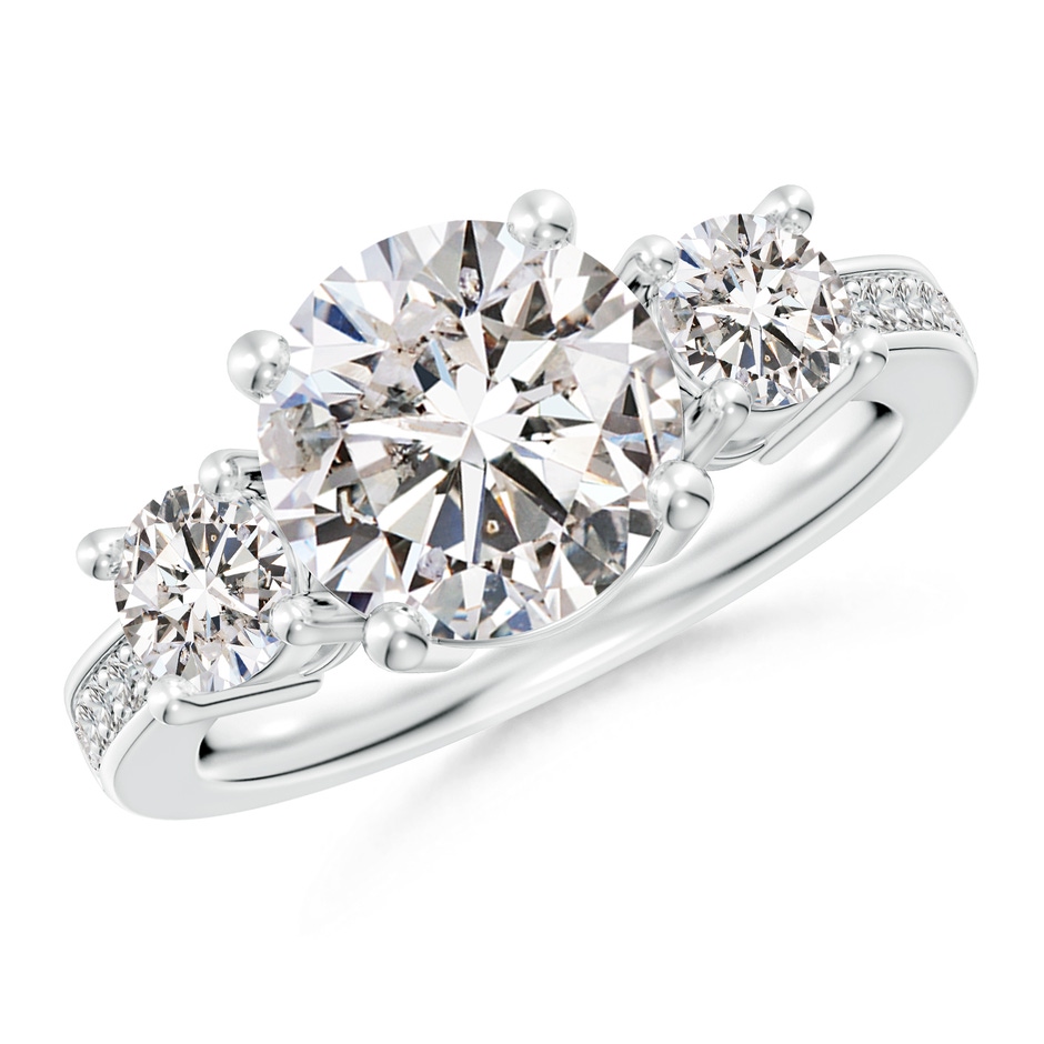 9.2mm IJI1I2 Classic Three Stone Diamond Ring in P950 Platinum 