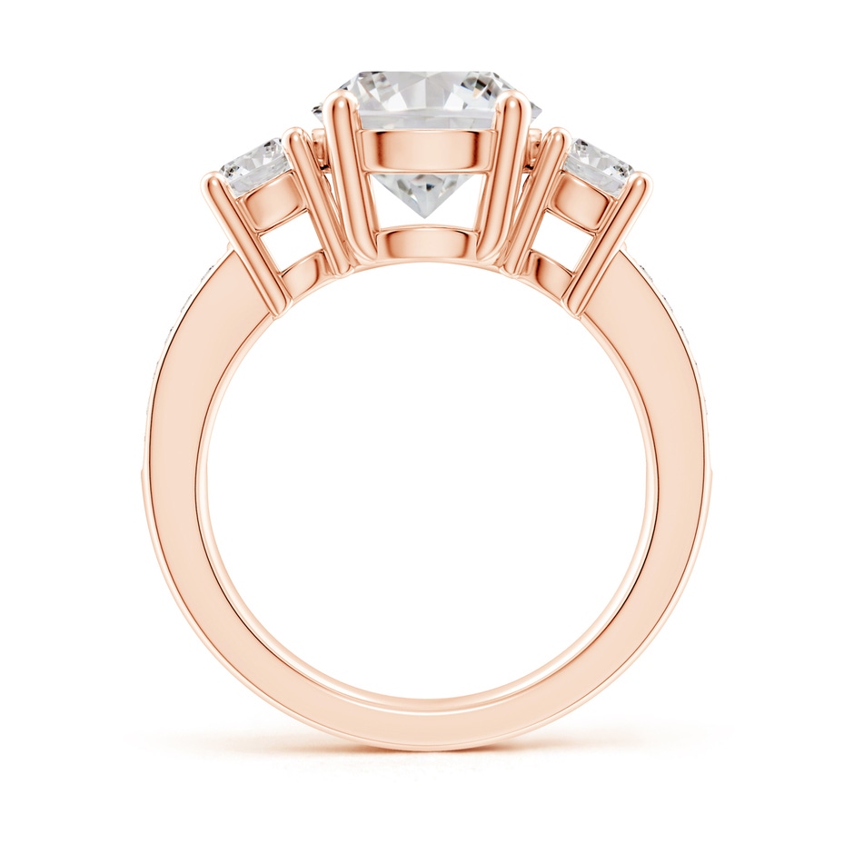 9.2mm IJI1I2 Classic Three Stone Diamond Ring in Rose Gold side 199