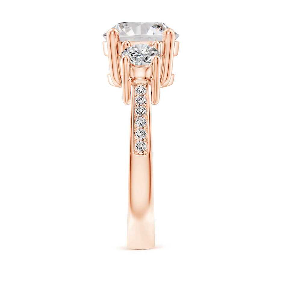 9.2mm IJI1I2 Classic Three Stone Diamond Ring in Rose Gold side 299