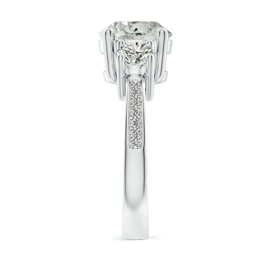 9.2mm KI3 Classic Three Stone Diamond Ring in P950 Platinum side 299