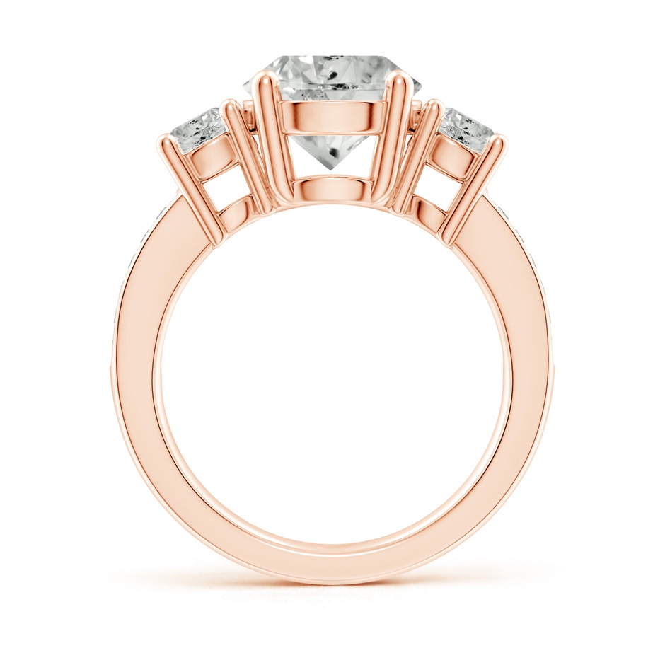 9.2mm KI3 Classic Three Stone Diamond Ring in Rose Gold side 199