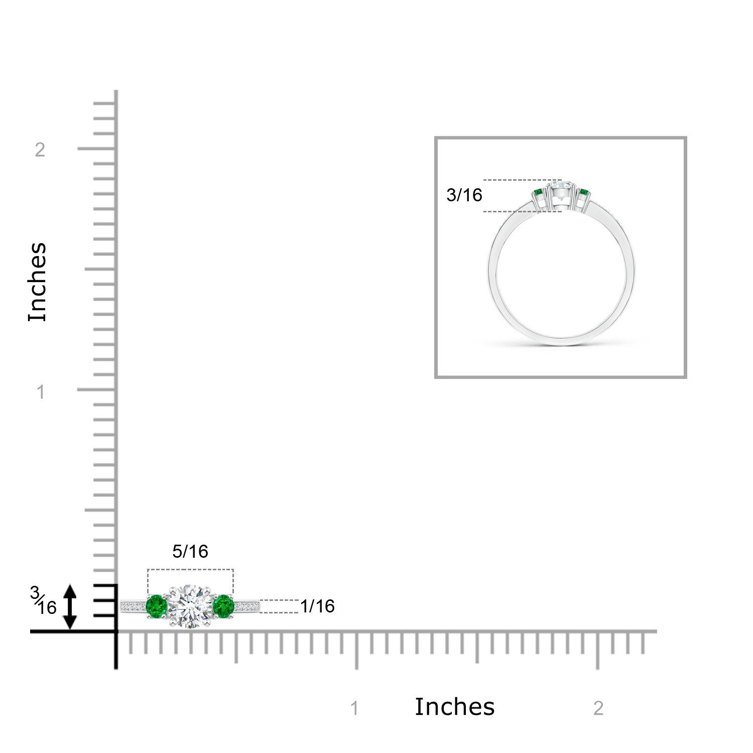 G, VS2 / 0.38 CT / 14 KT White Gold