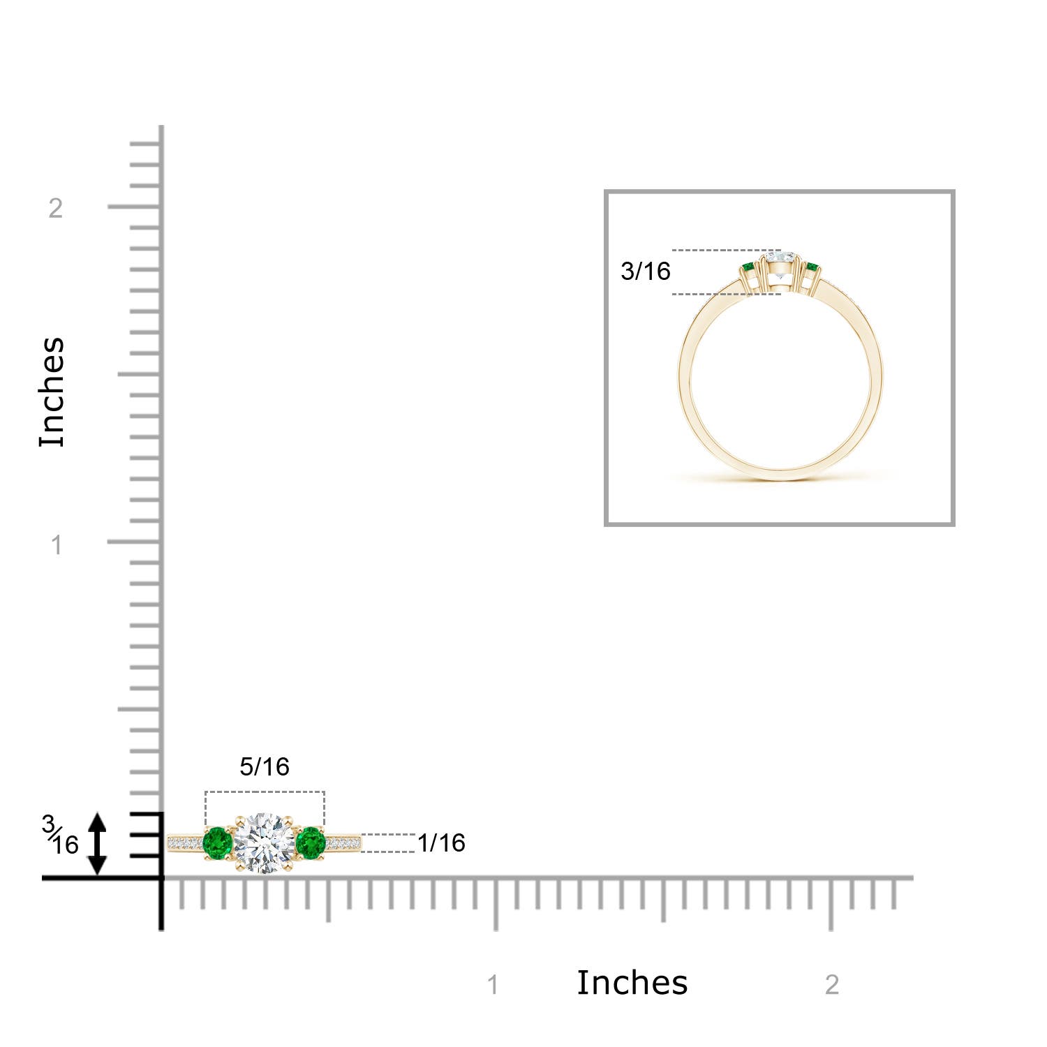 G, VS2 / 0.38 CT / 14 KT Yellow Gold