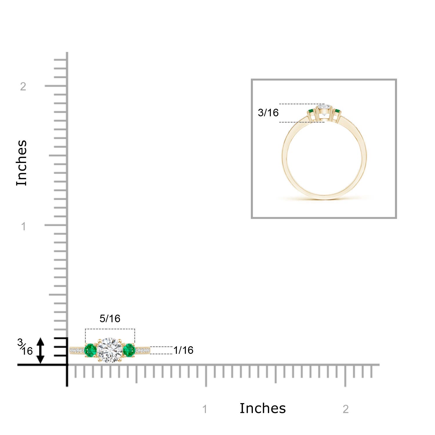 H, SI2 / 0.38 CT / 14 KT Yellow Gold