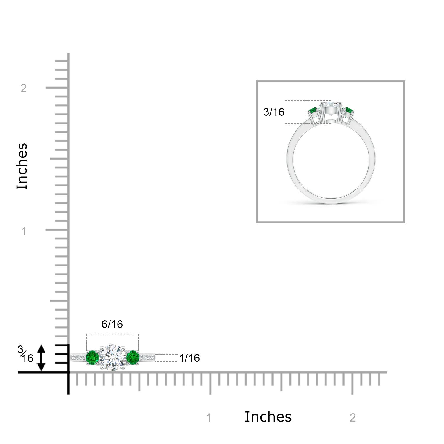 G, VS2 / 0.67 CT / 14 KT White Gold