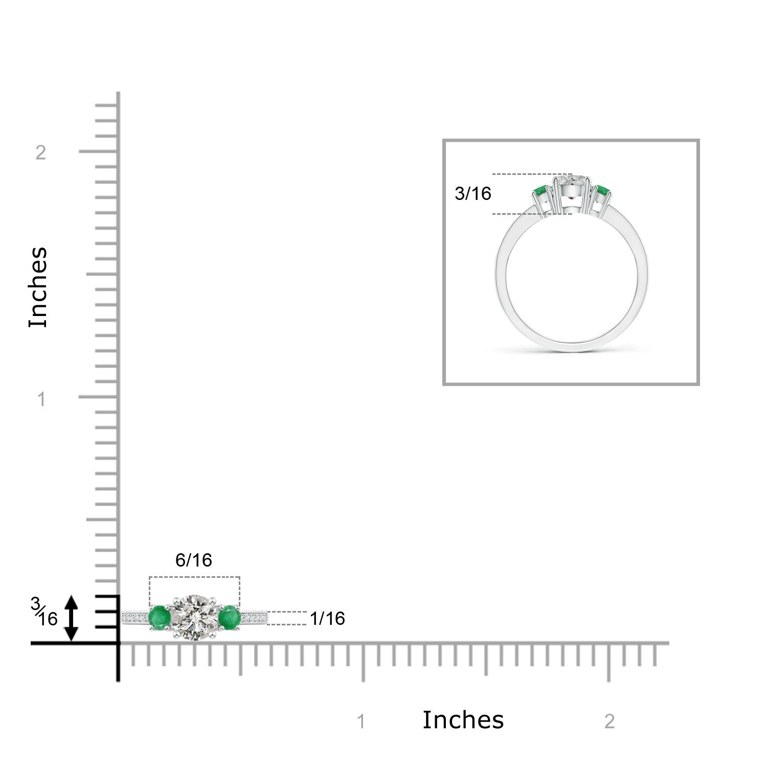 K, I3 / 0.67 CT / 14 KT White Gold