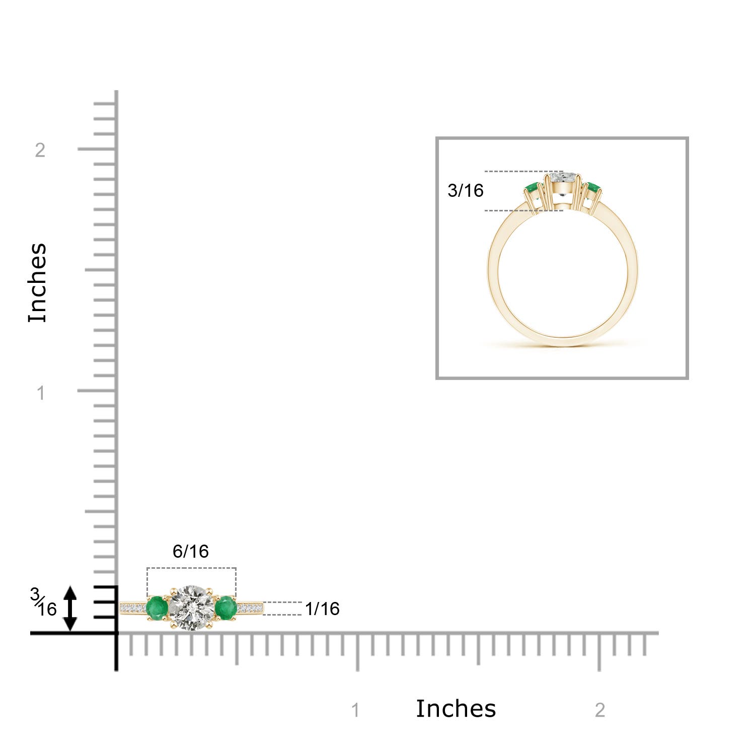 K, I3 / 0.67 CT / 14 KT Yellow Gold