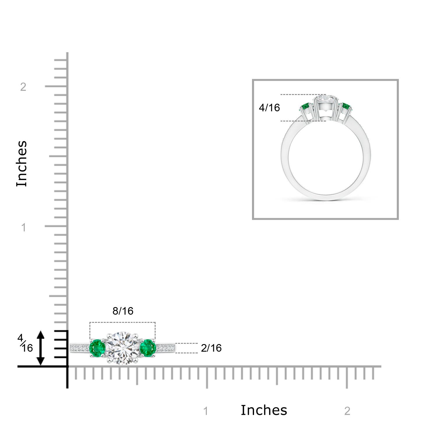 H, SI2 / 1.1 CT / 14 KT White Gold