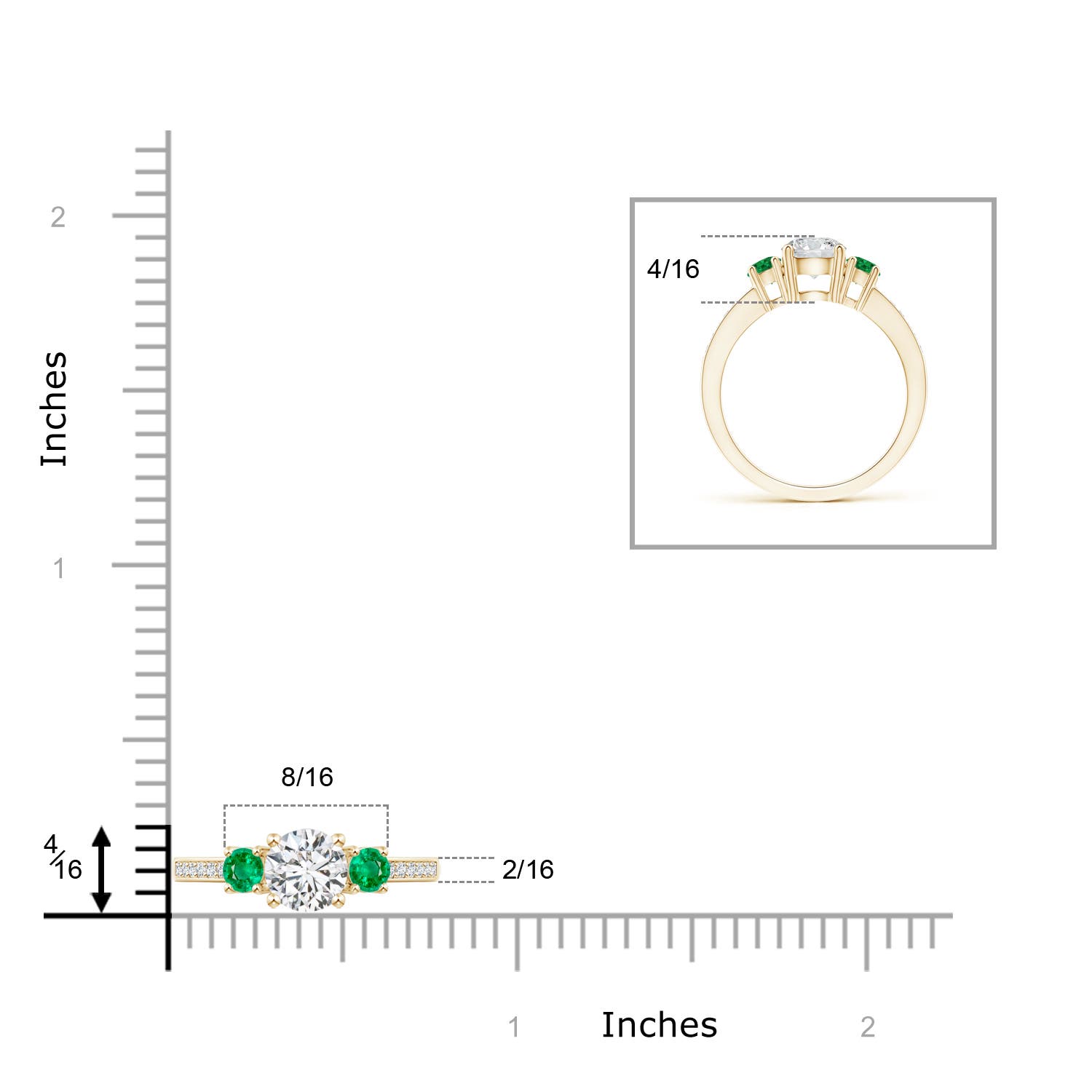 H, SI2 / 1.1 CT / 14 KT Yellow Gold