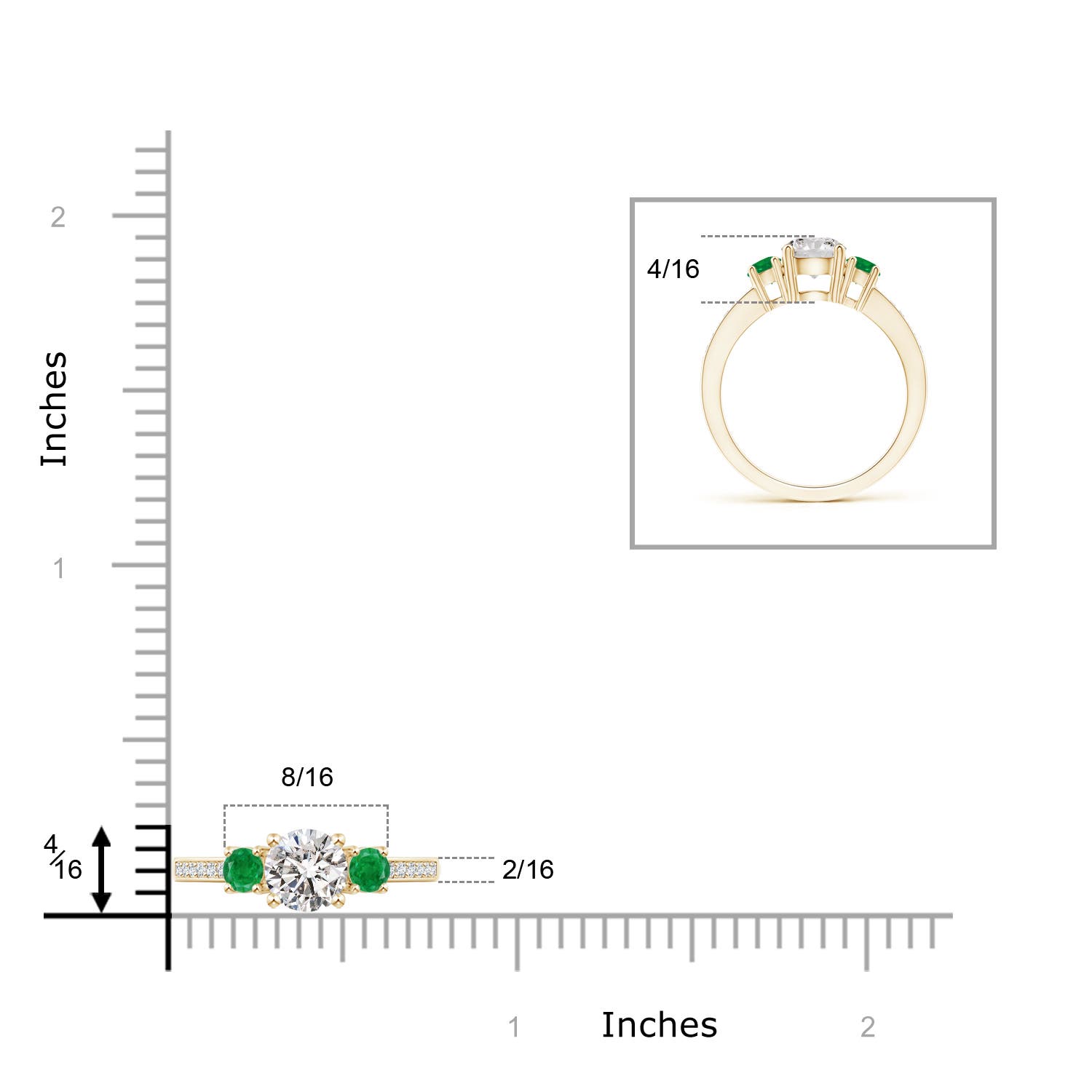 I-J, I1-I2 / 1.1 CT / 14 KT Yellow Gold