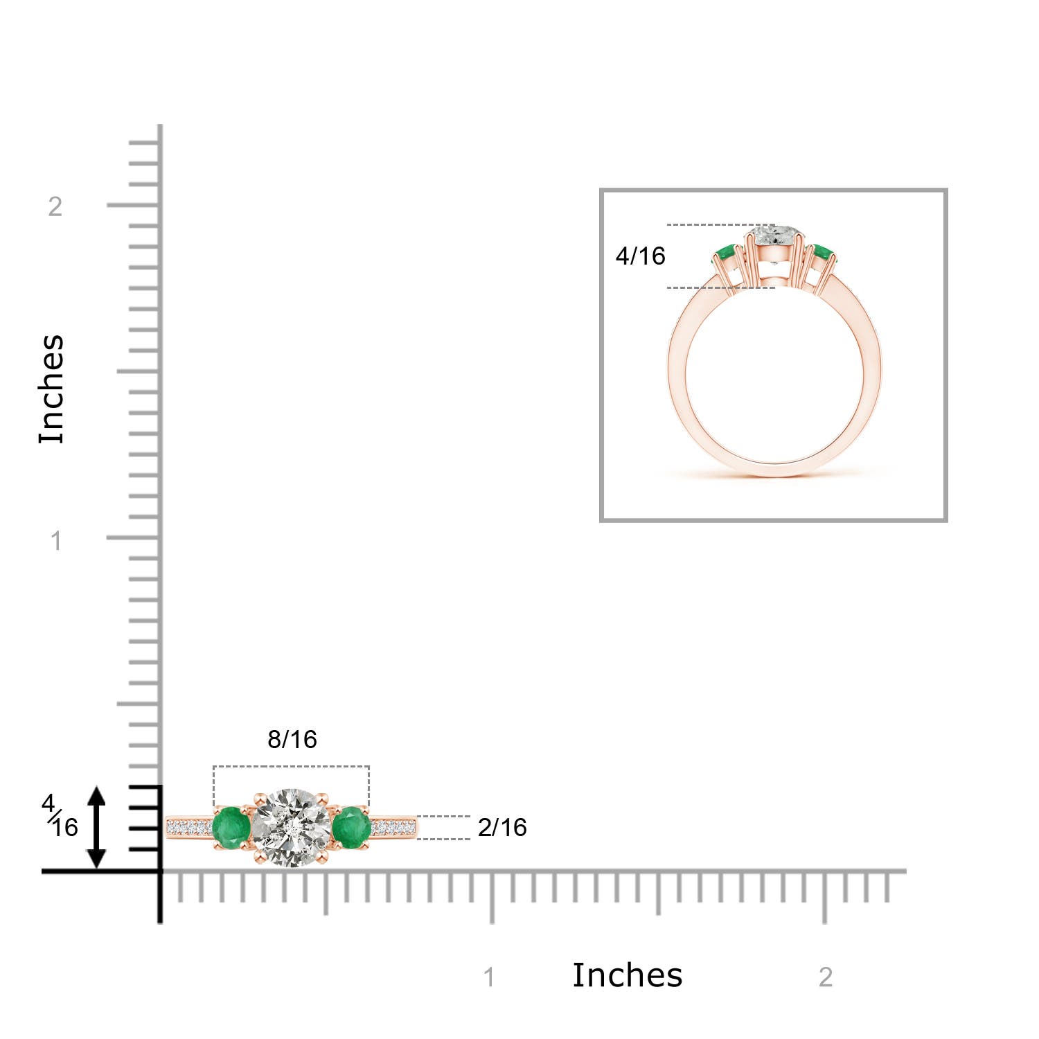 K, I3 / 1.1 CT / 14 KT Rose Gold