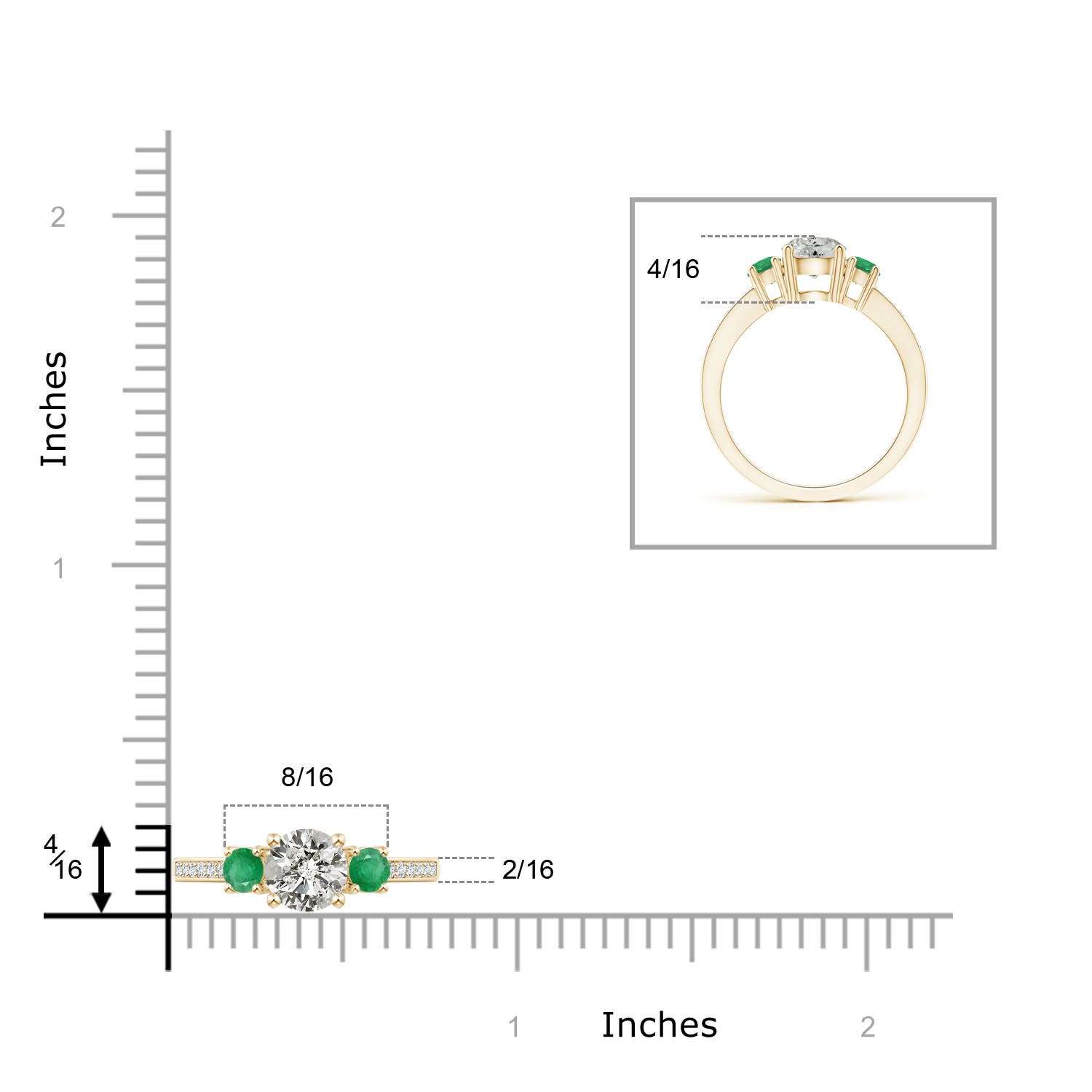 K, I3 / 1.1 CT / 14 KT Yellow Gold