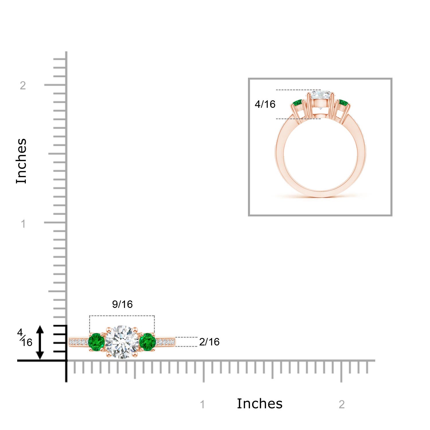 G, VS2 / 1.67 CT / 14 KT Rose Gold