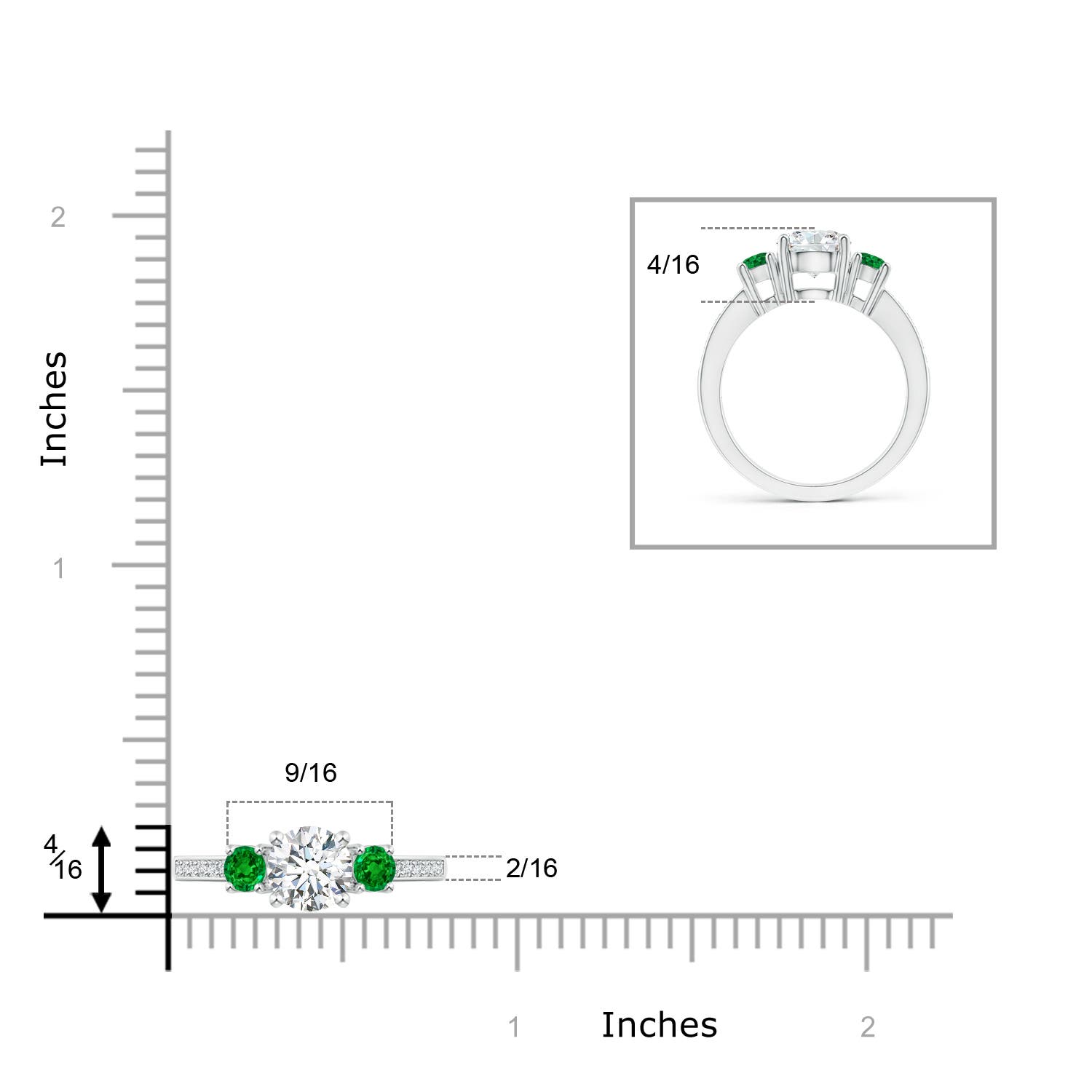 G, VS2 / 1.67 CT / 14 KT White Gold