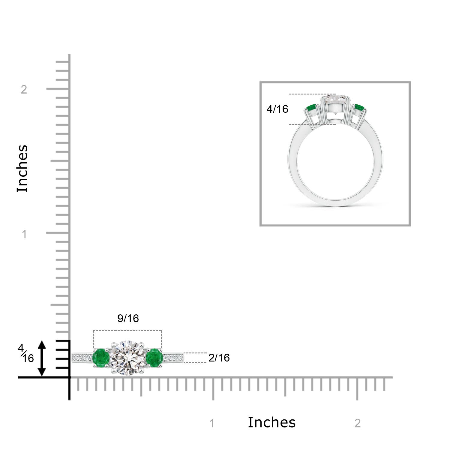 I-J, I1-I2 / 1.67 CT / 14 KT White Gold