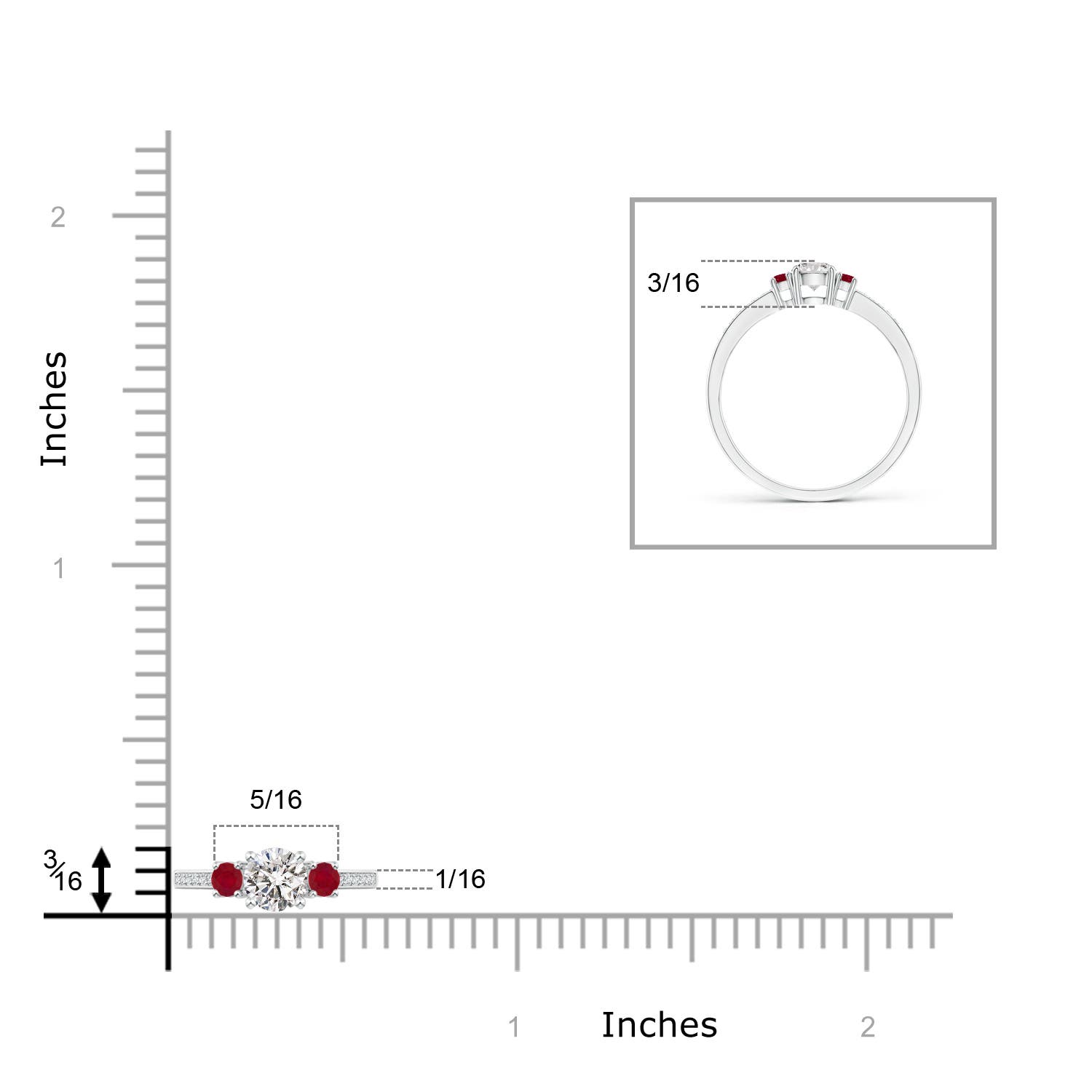 I-J, I1-I2 / 0.39 CT / 14 KT White Gold