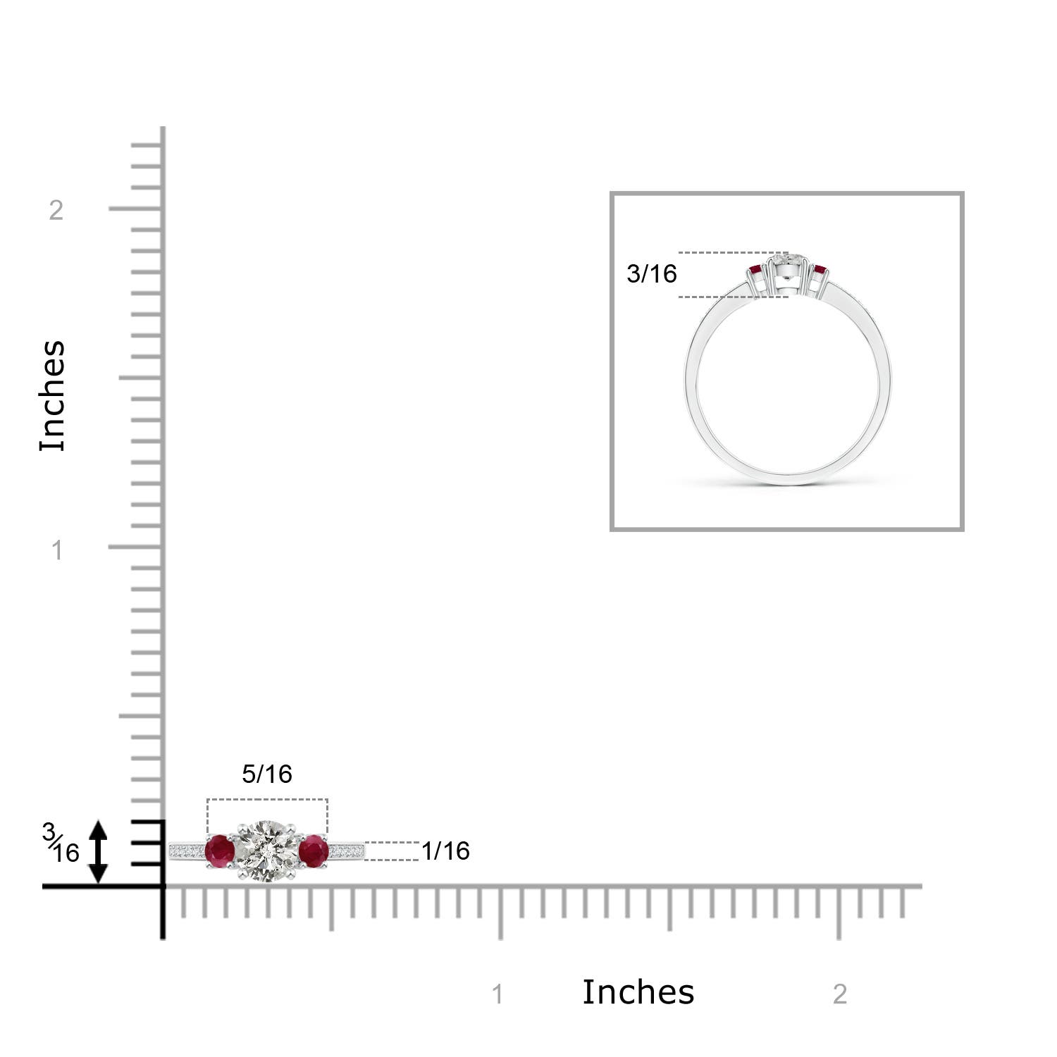 K, I3 / 0.39 CT / 14 KT White Gold