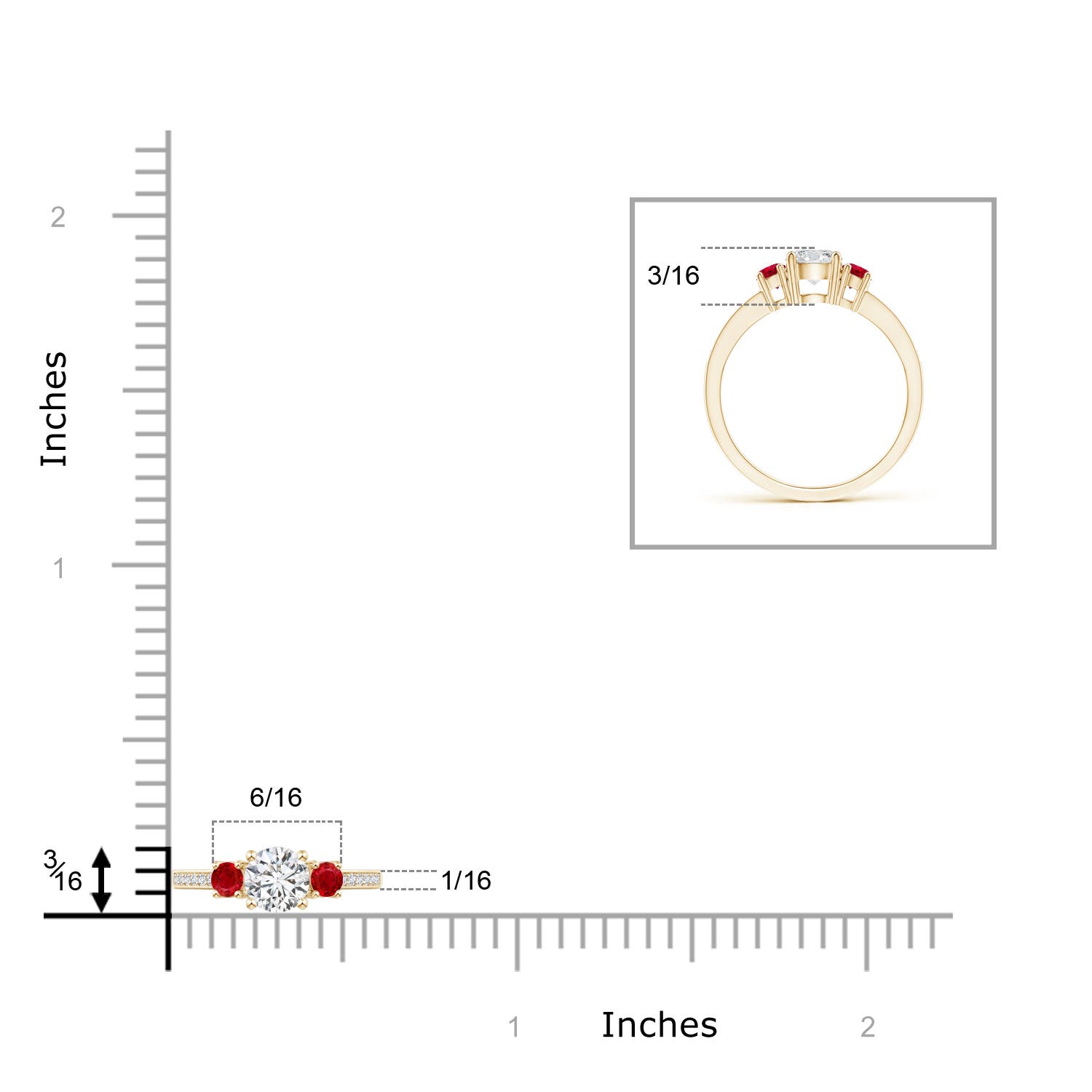 H, SI2 / 0.72 CT / 14 KT Yellow Gold