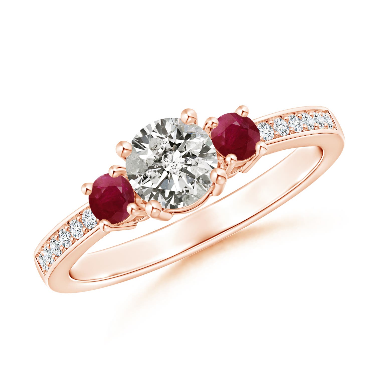 K, I3 / 0.72 CT / 14 KT Rose Gold