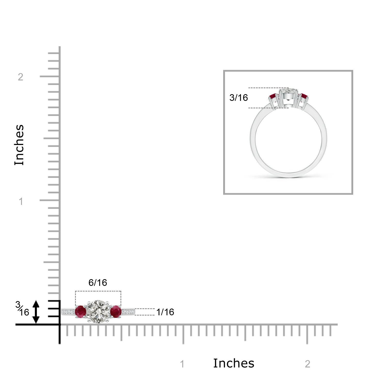 K, I3 / 0.72 CT / 14 KT White Gold