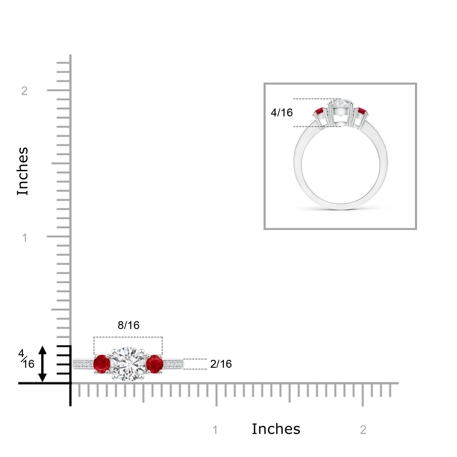 H, SI2 / 1.2 CT / 14 KT White Gold