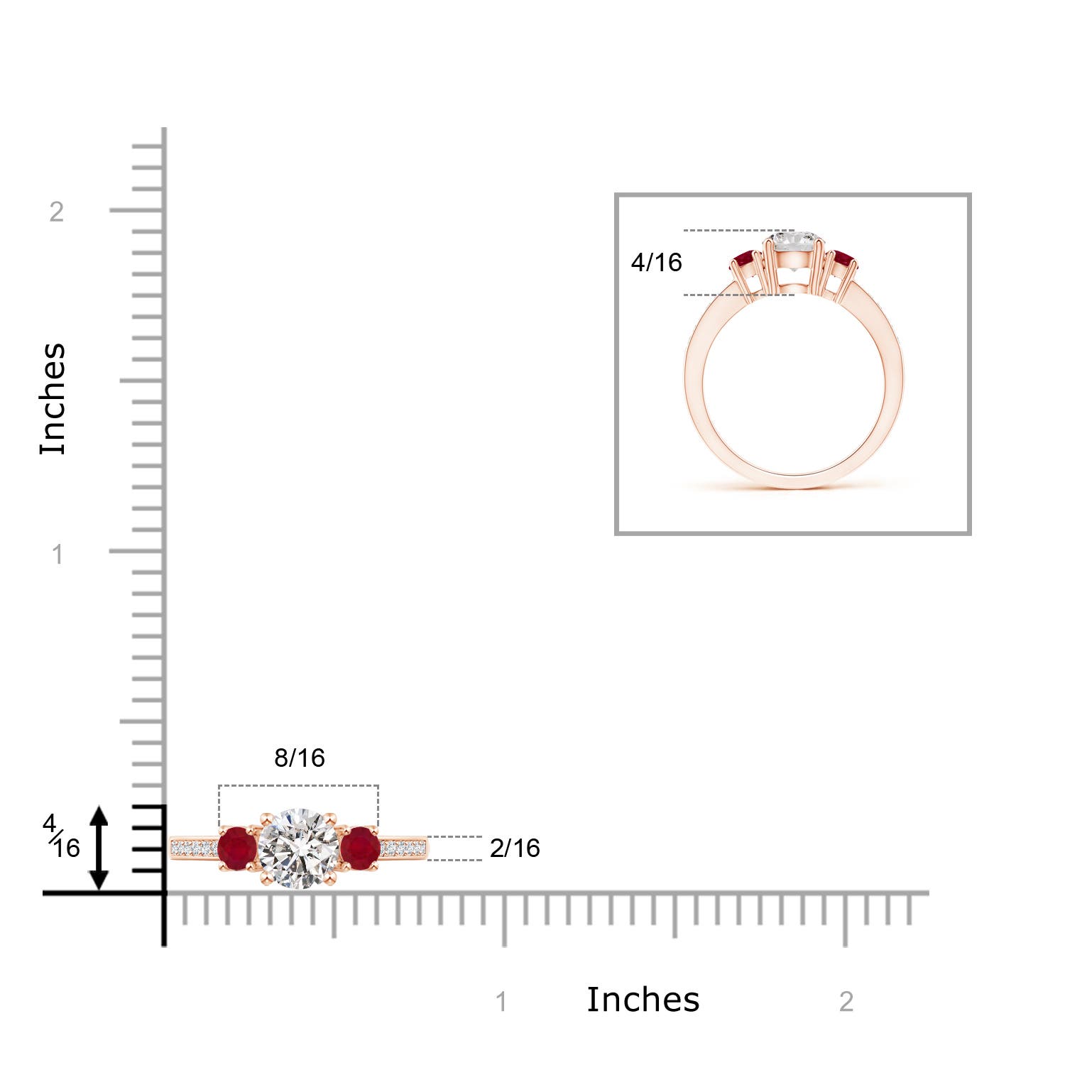 I-J, I1-I2 / 1.2 CT / 14 KT Rose Gold