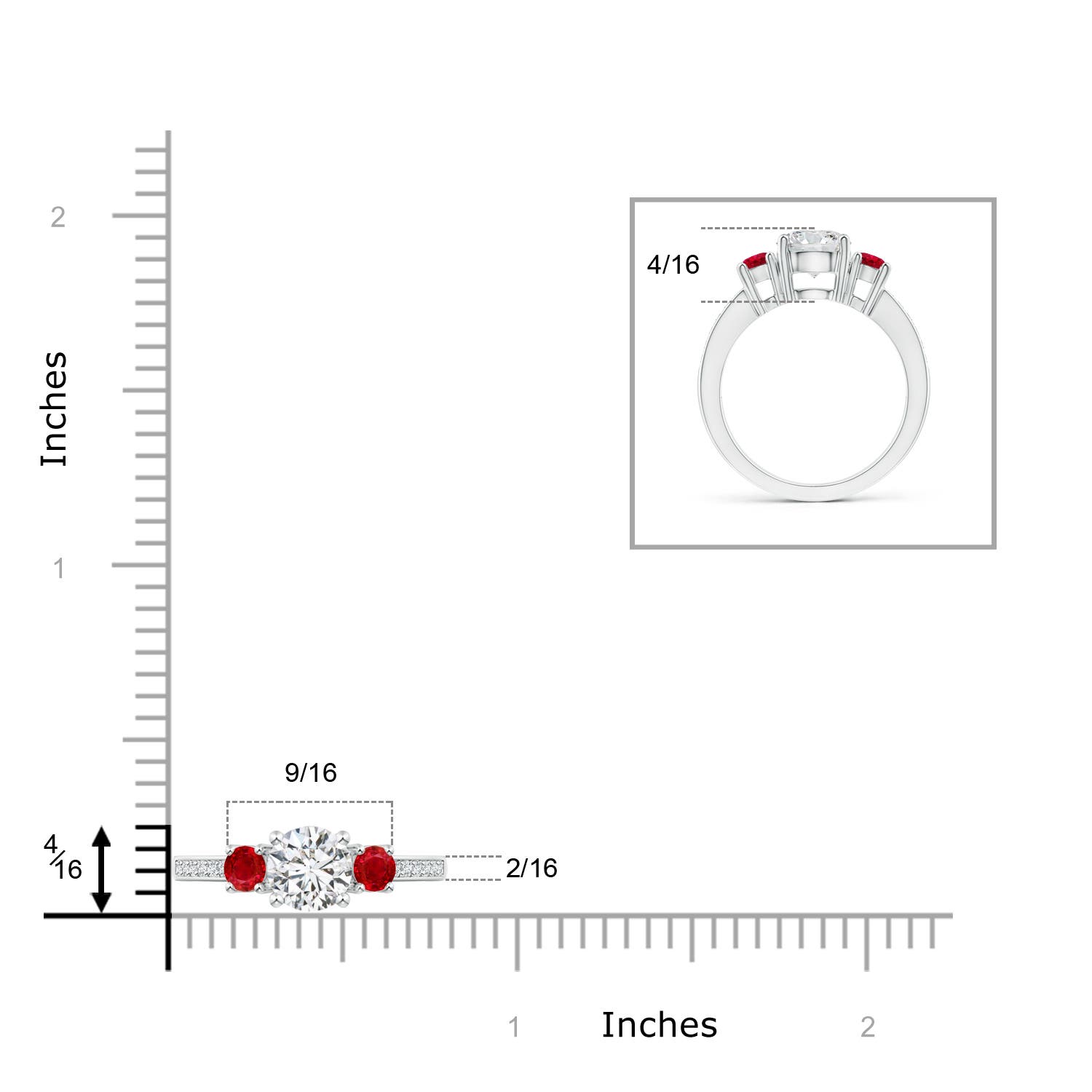 H, SI2 / 1.83 CT / 14 KT White Gold