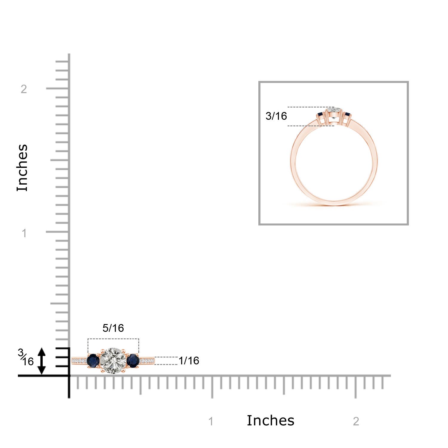 K, I3 / 0.39 CT / 14 KT Rose Gold