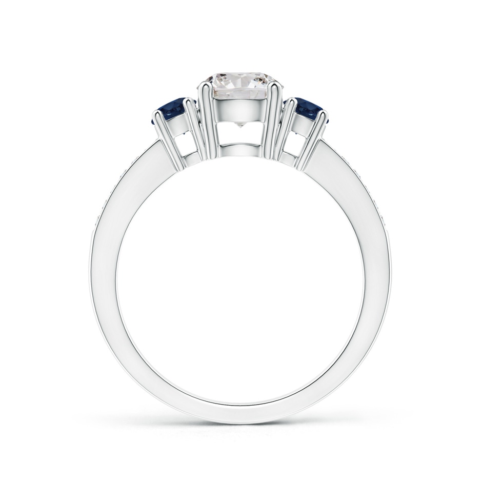 6mm IJI1I2 Classic Three Stone Diamond and Blue Sapphire Ring in P950 Platinum product image
