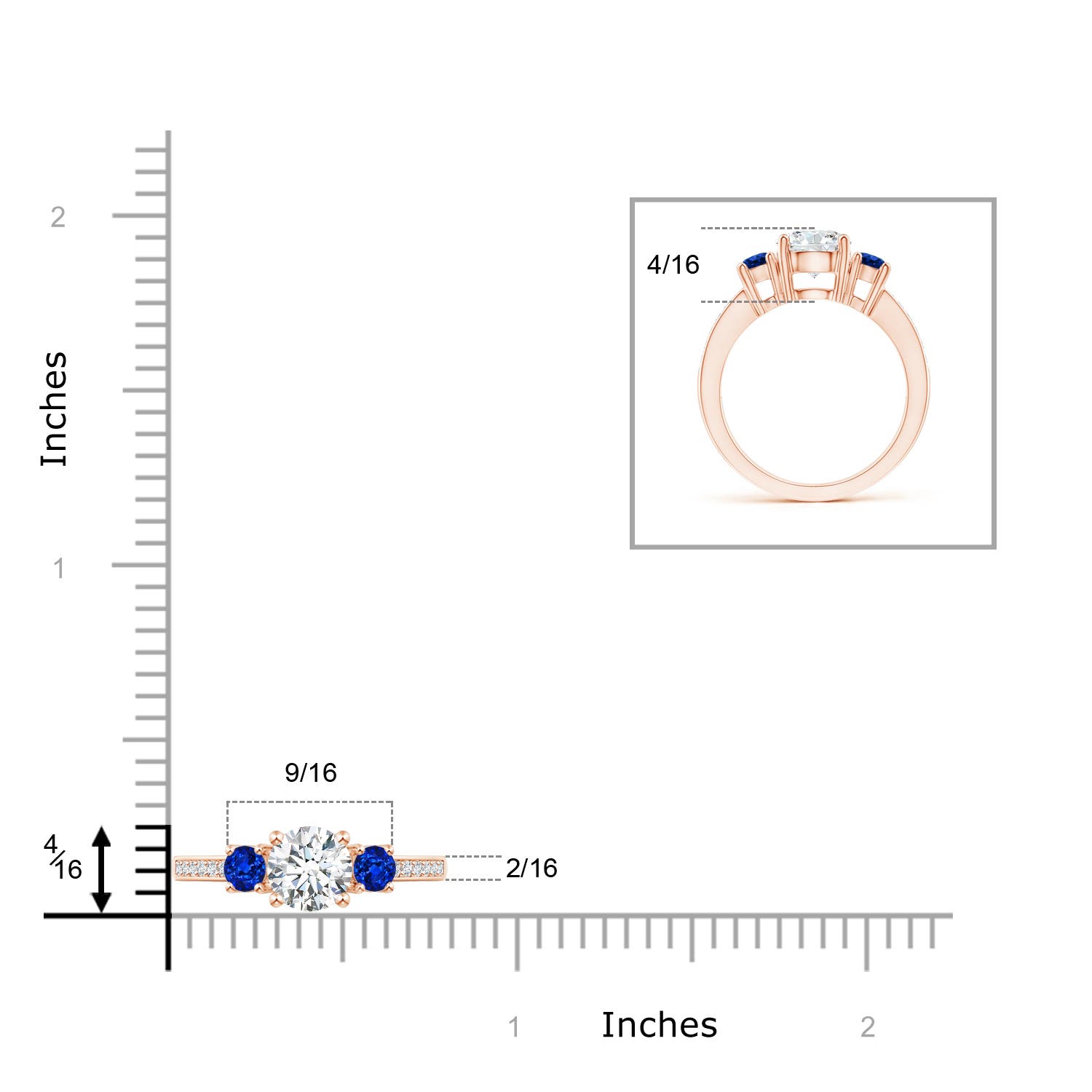 G, VS2 / 1.81 CT / 14 KT Rose Gold