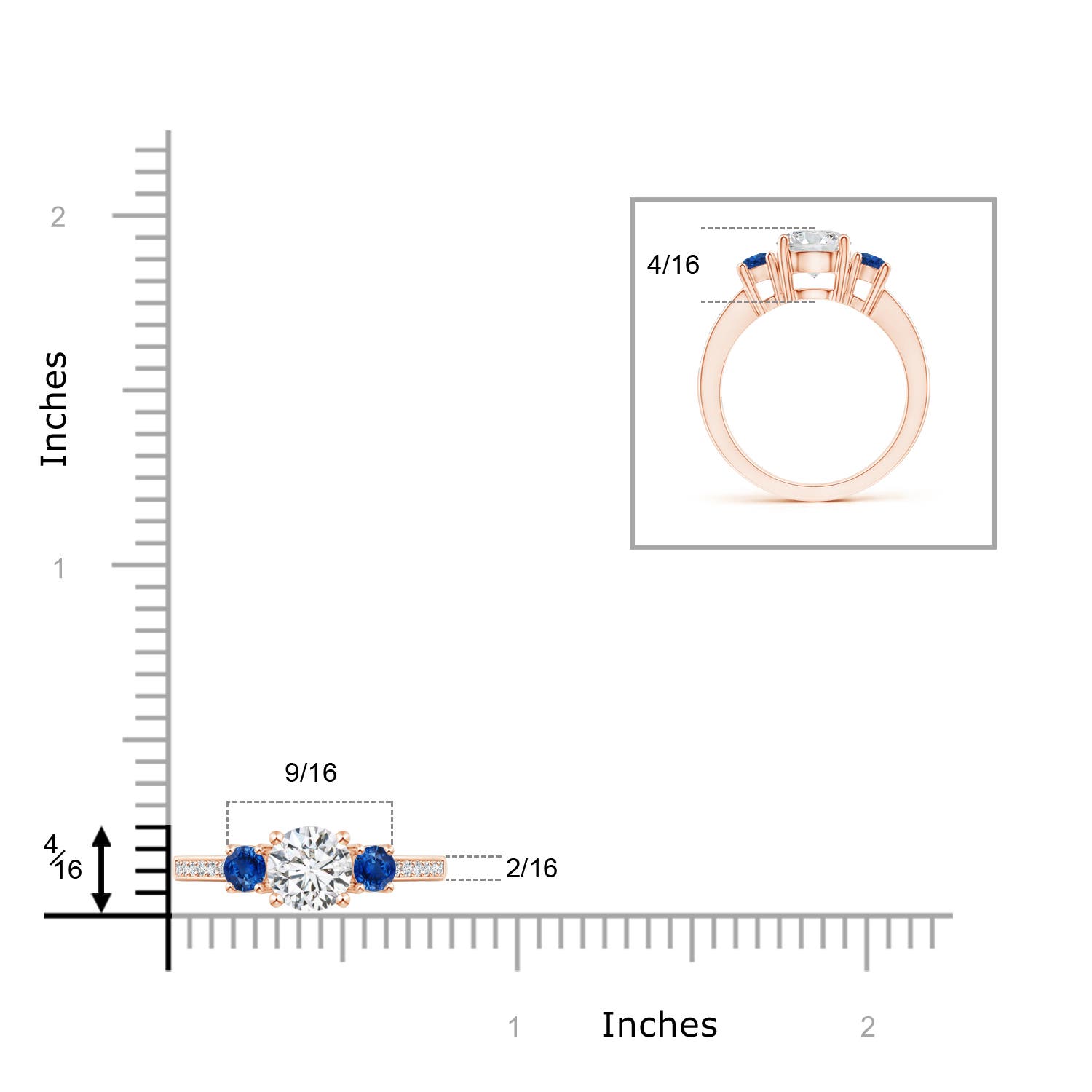 H, SI2 / 1.81 CT / 14 KT Rose Gold