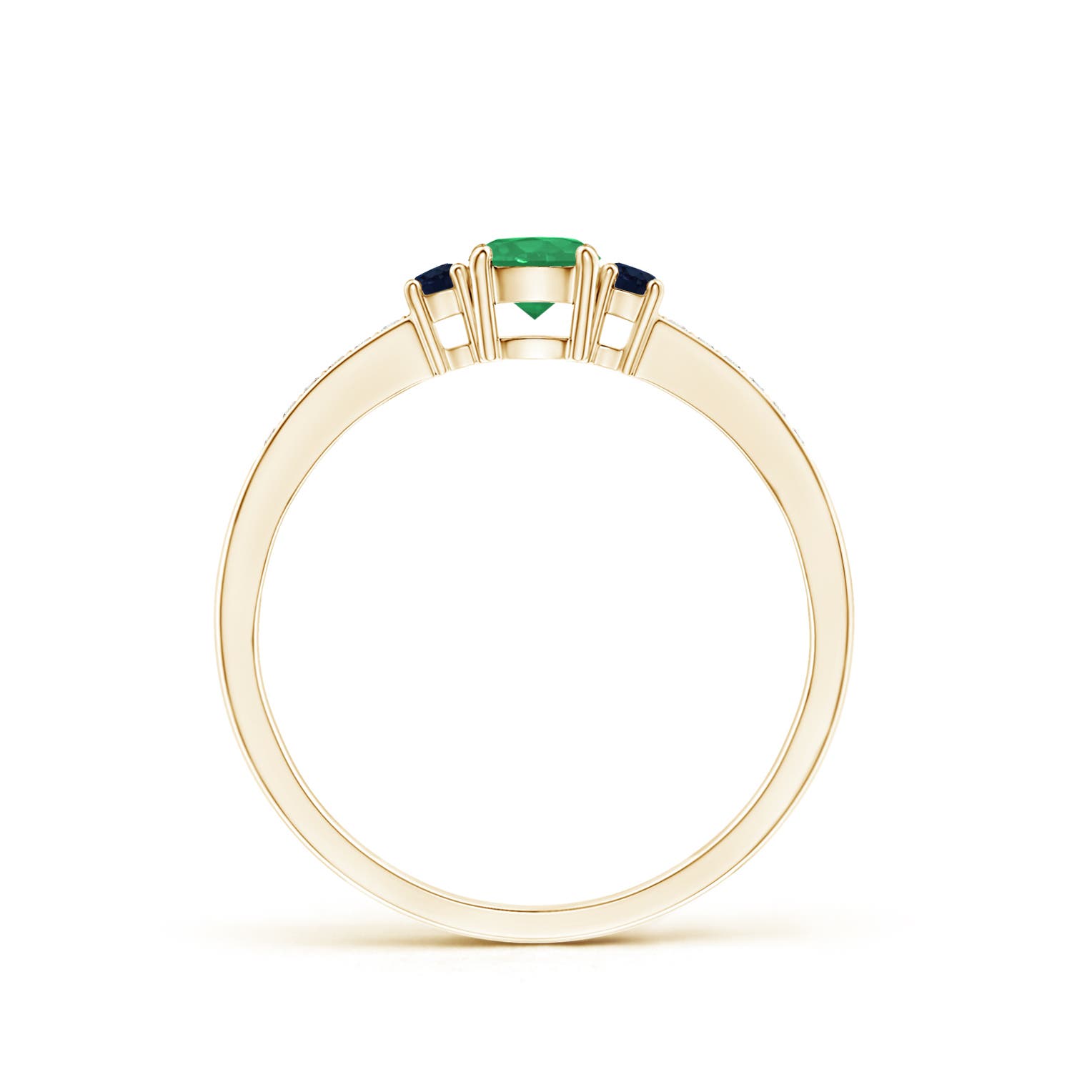 A - Emerald / 0.4 CT / 14 KT Yellow Gold