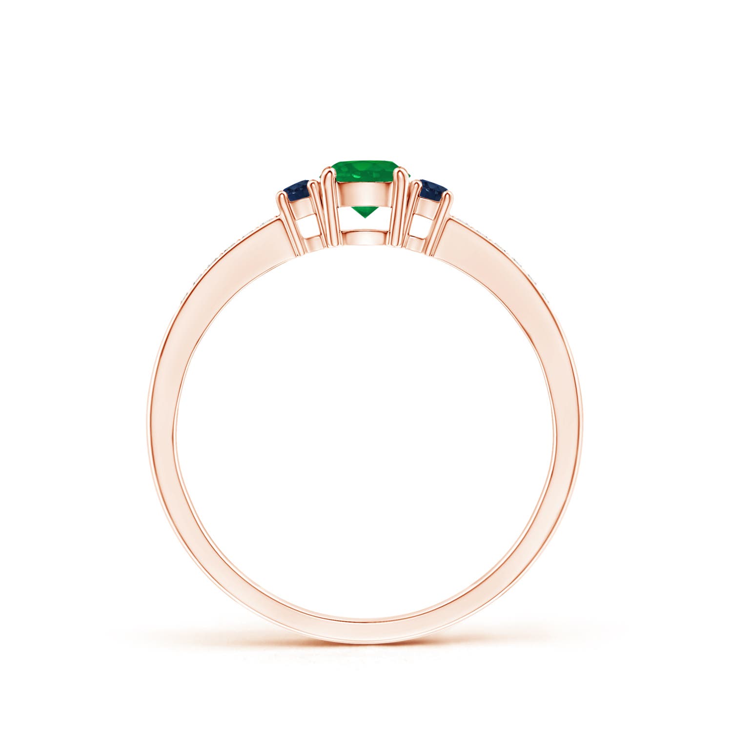 AA - Emerald / 0.4 CT / 14 KT Rose Gold