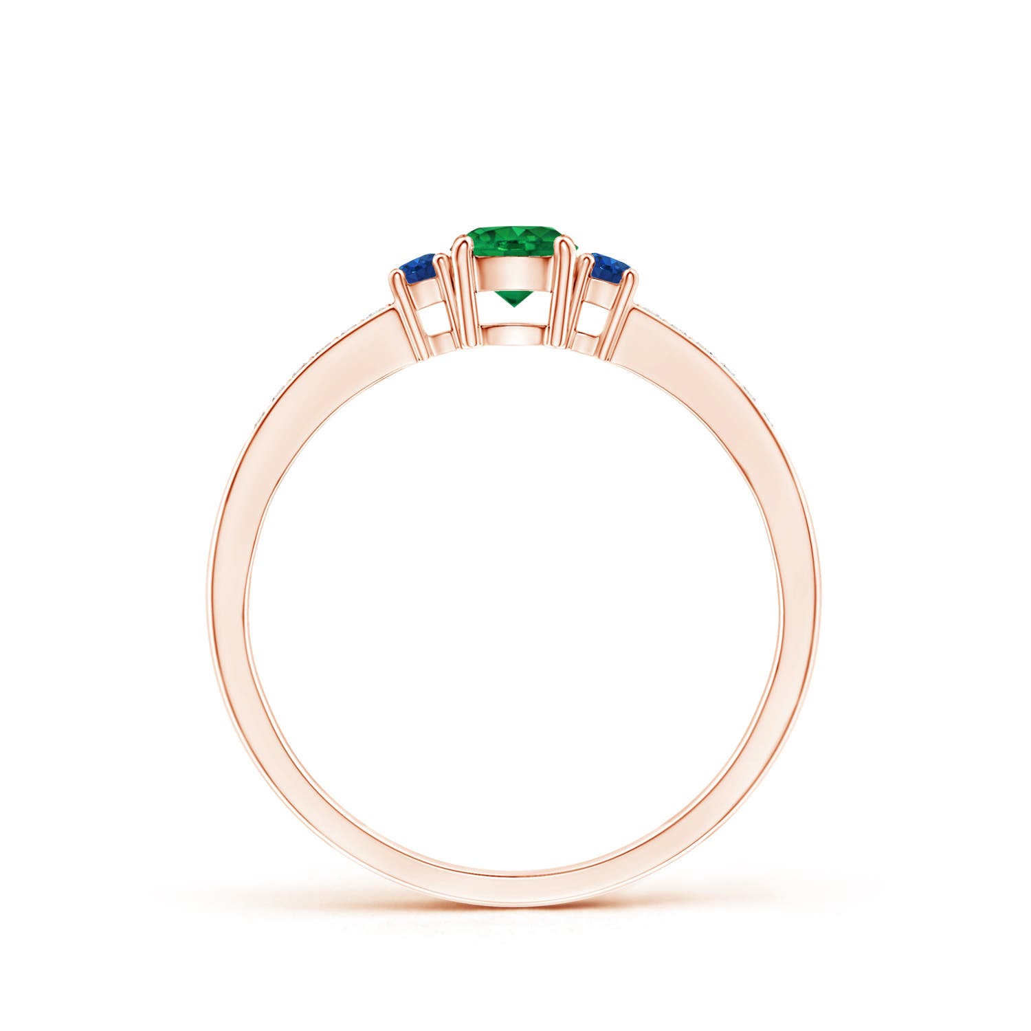 AAA - Emerald / 0.4 CT / 14 KT Rose Gold