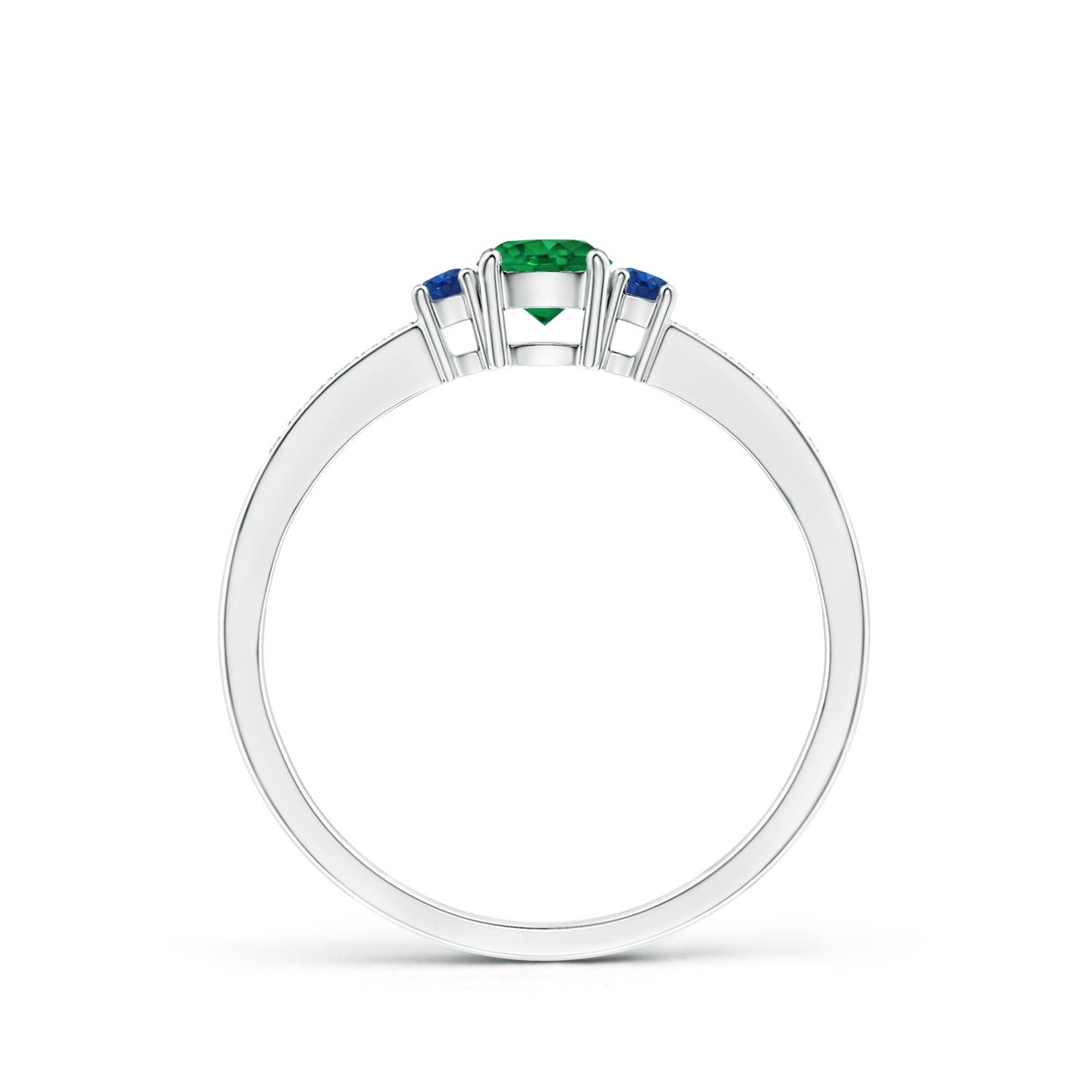 AAA - Emerald / 0.4 CT / 14 KT White Gold