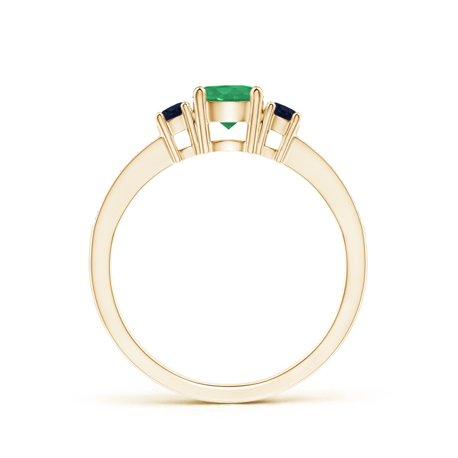 A - Emerald / 0.7 CT / 14 KT Yellow Gold