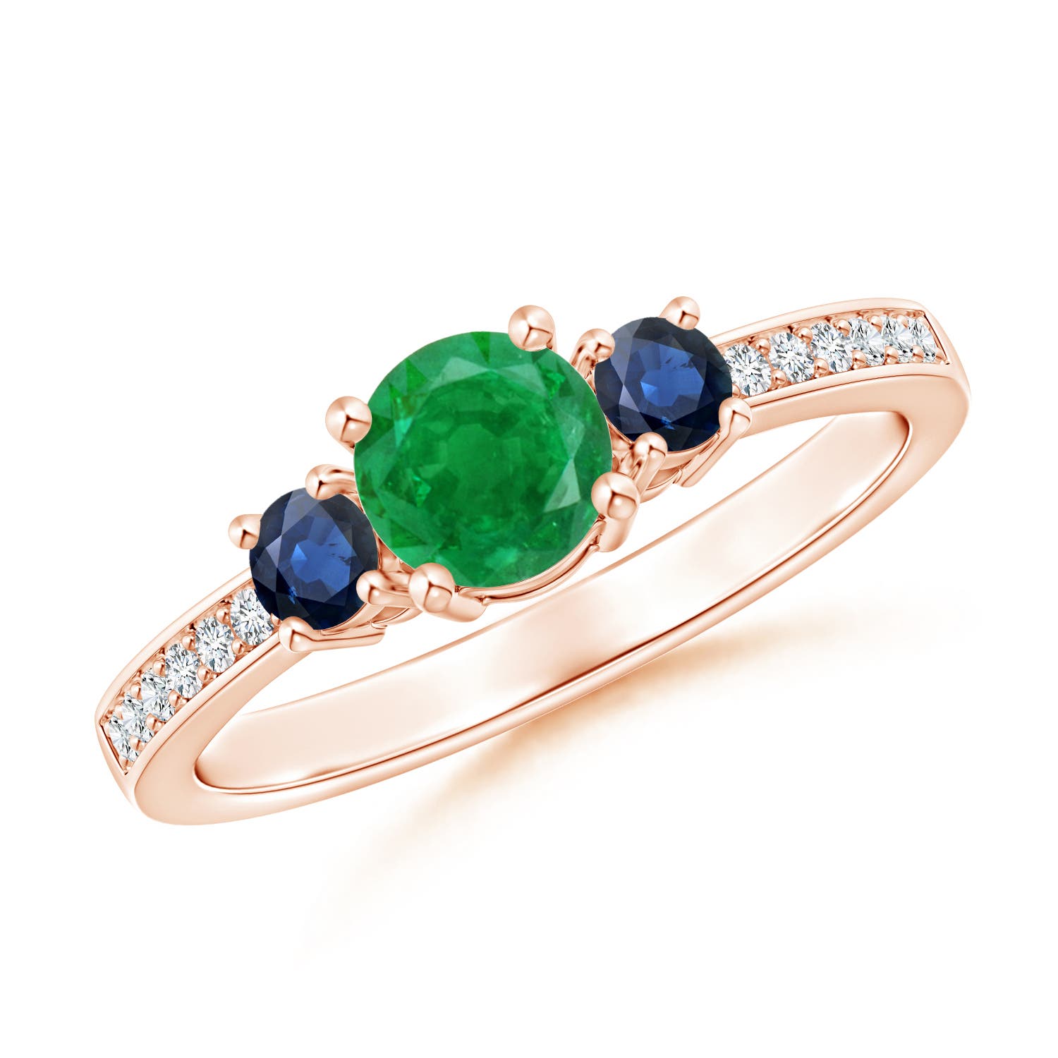 AA - Emerald / 0.7 CT / 14 KT Rose Gold